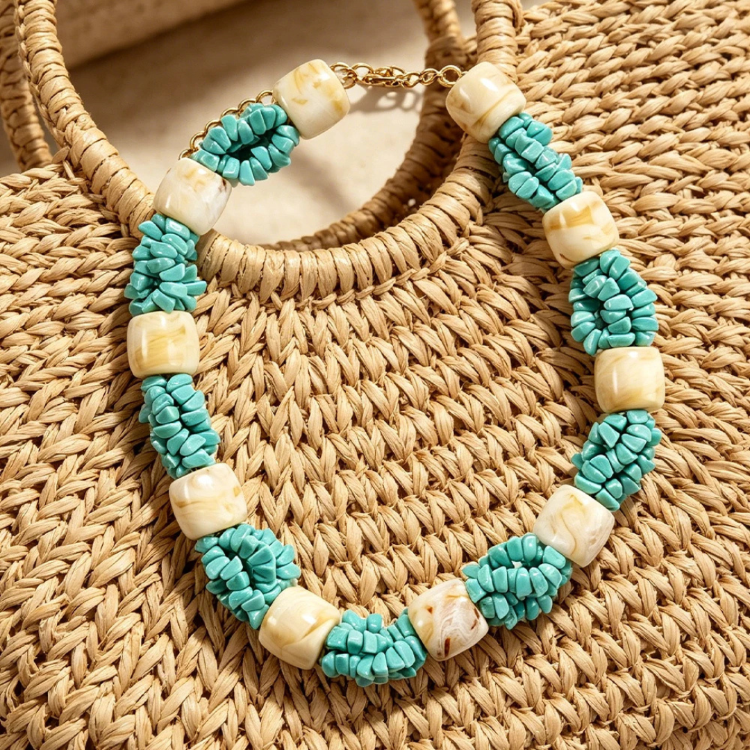 Bali Turquoise Chip Necklace