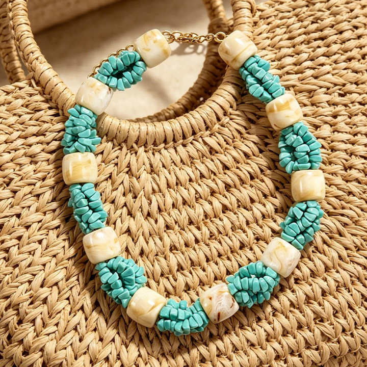Bali Turquoise Chip Necklace
