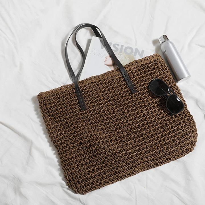 Luxe Nomad Tote Bag in Dark Brown