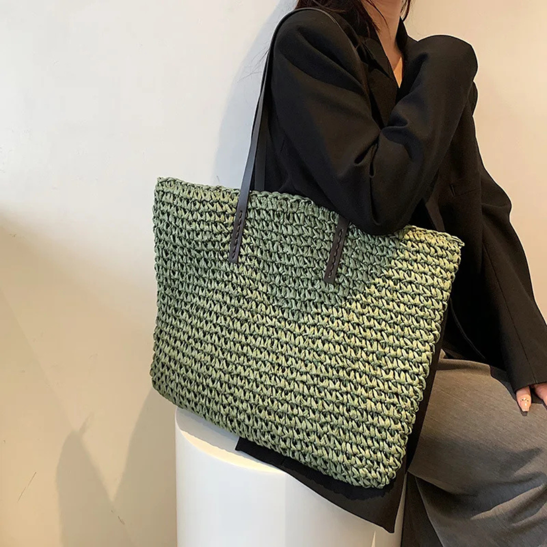 Luxe Nomad Tote Bag in Green