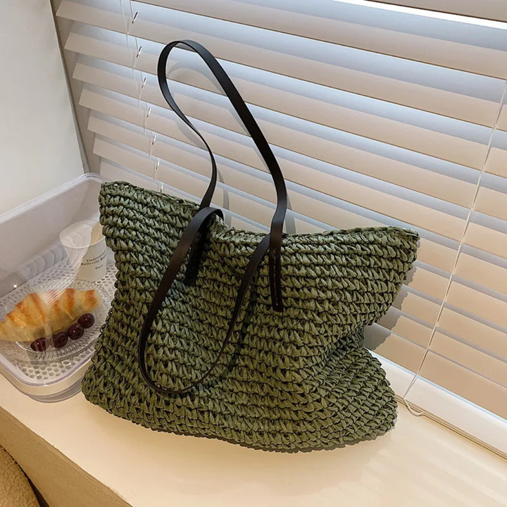 Luxe Nomad Tote Bag in Green