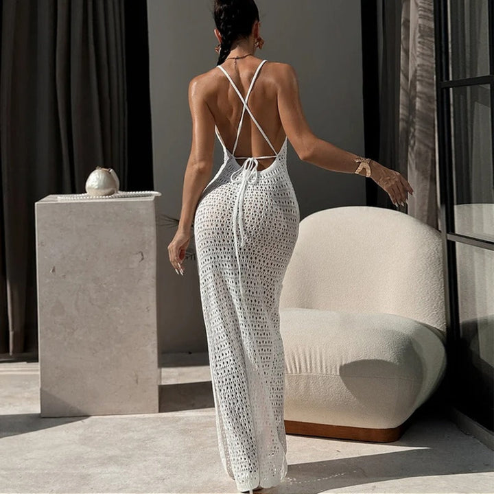 Aeryn tie-back drift dress for women, lightweight back-tie dress for beach, vacation, and summer styling