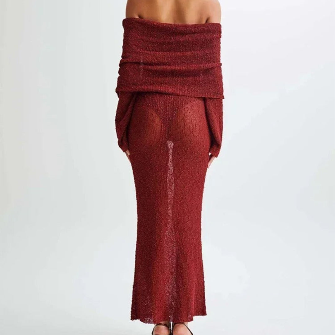 Coral Dawn Statement Maxi Dress