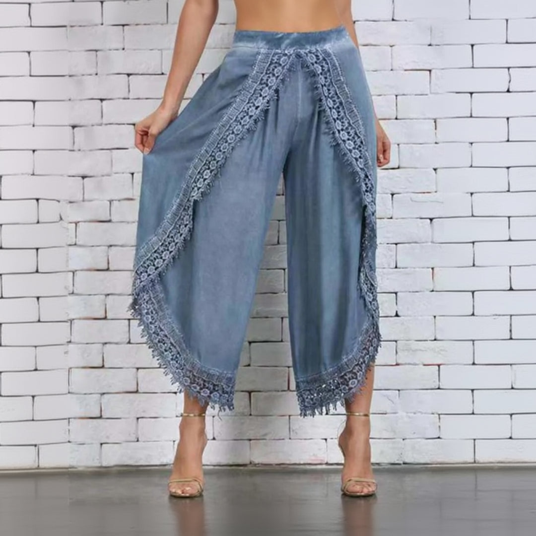 Luxe Feminine Wide Leg Pants
