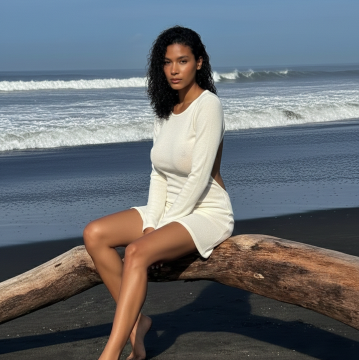 Radiance Backless Knit Mini Dress