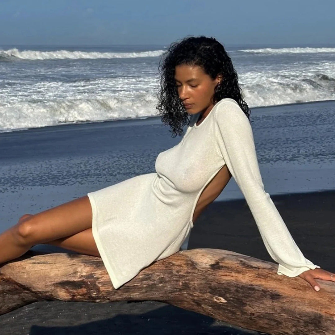 Radiance Backless Knit Mini Dress