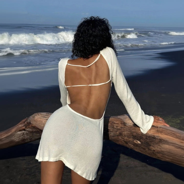 Radiance Backless Knit Mini Dress