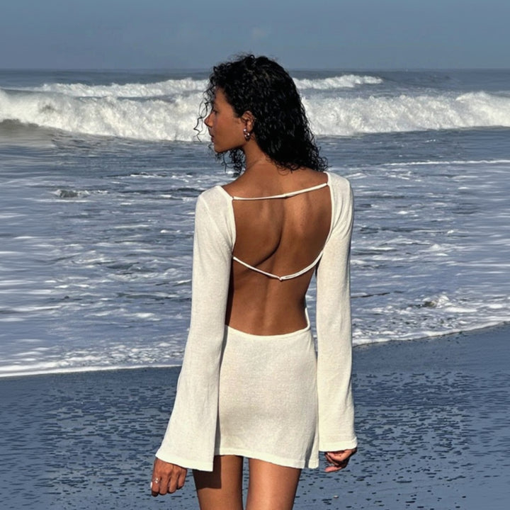Radiance Backless Knit Mini Dress