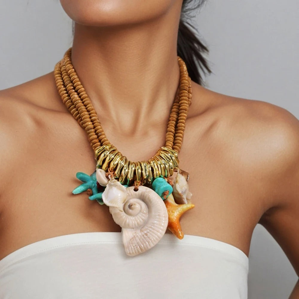 Solara Beaded Statement Necklace