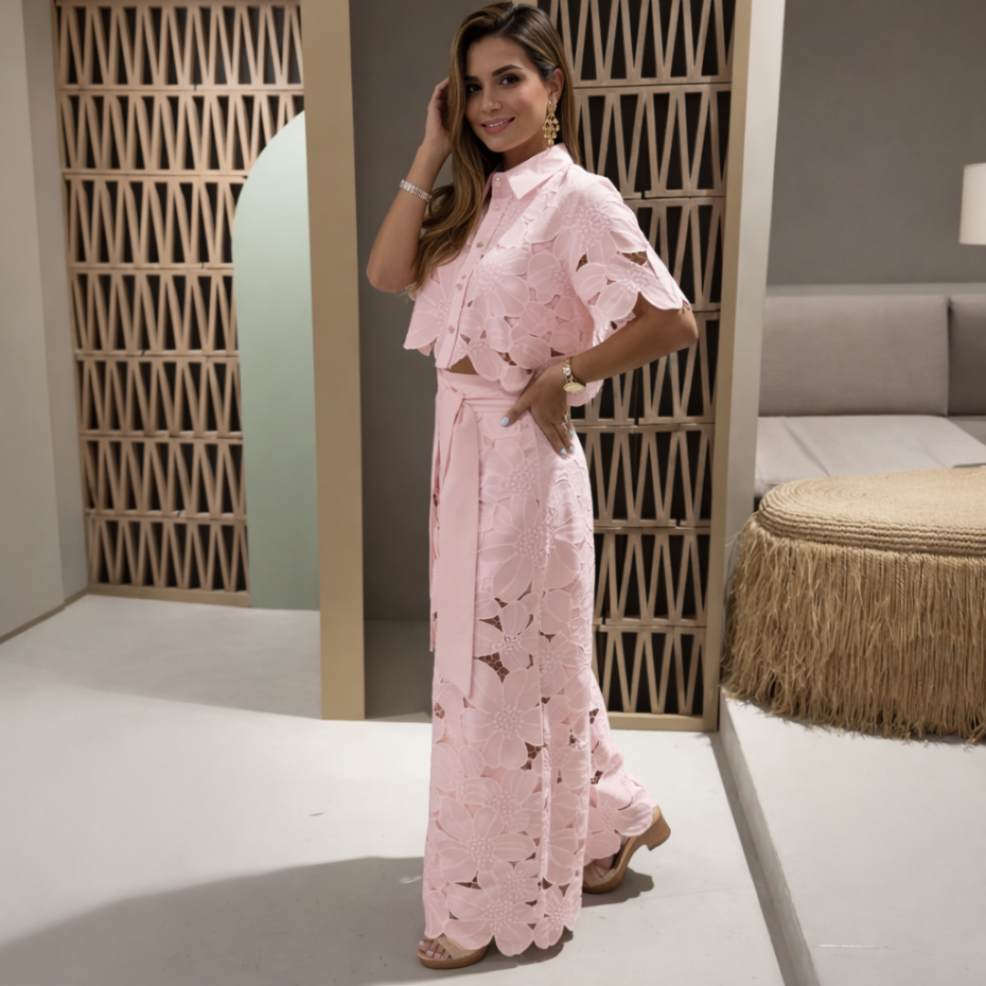 Sunstar feminine two-piece set for women, elegant coordinated outfit perfect for summer daywear