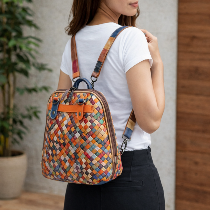 Vienna tri-mode luxe backpack, versatile convertible backpack for travel, work, and everyday use