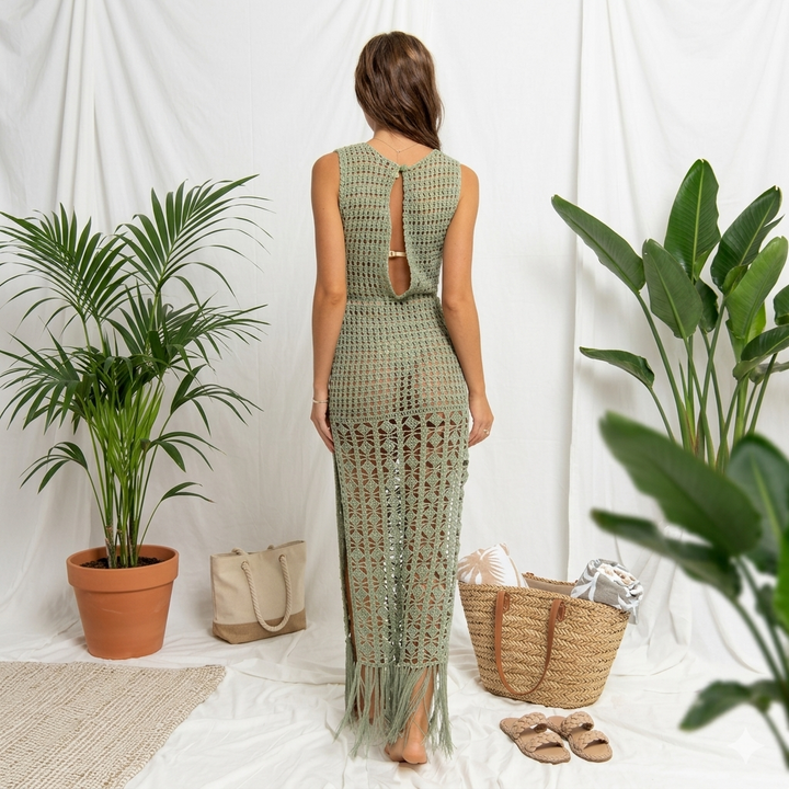 Zafira Fringe Mesh Tunic